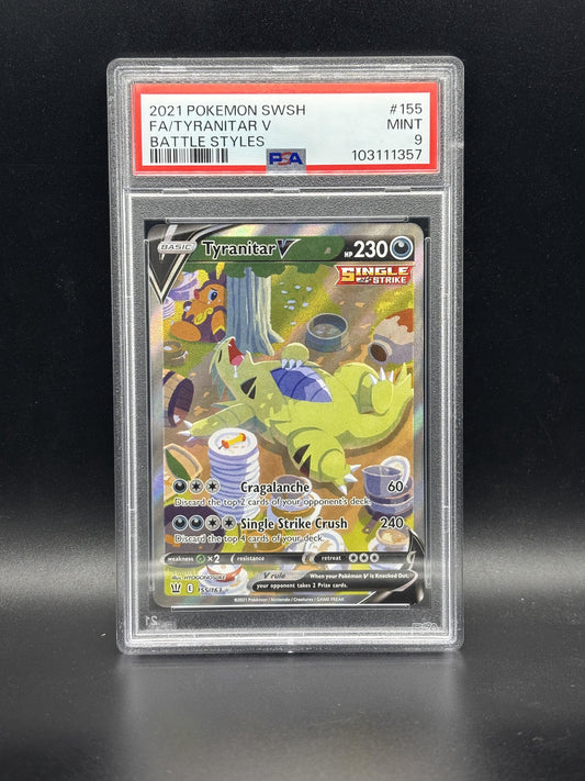 #151/163 Tyranitar V PSA 9