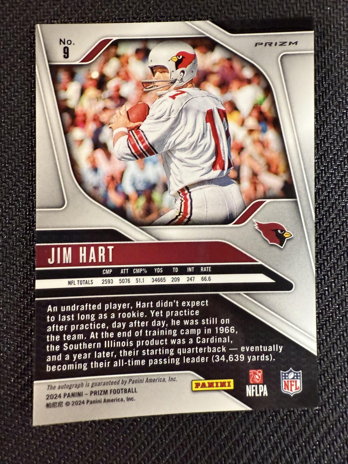 #9 Jim Hart 2024 Panini Prizm AU Auto St. Louis Cardinals Autographs Silver