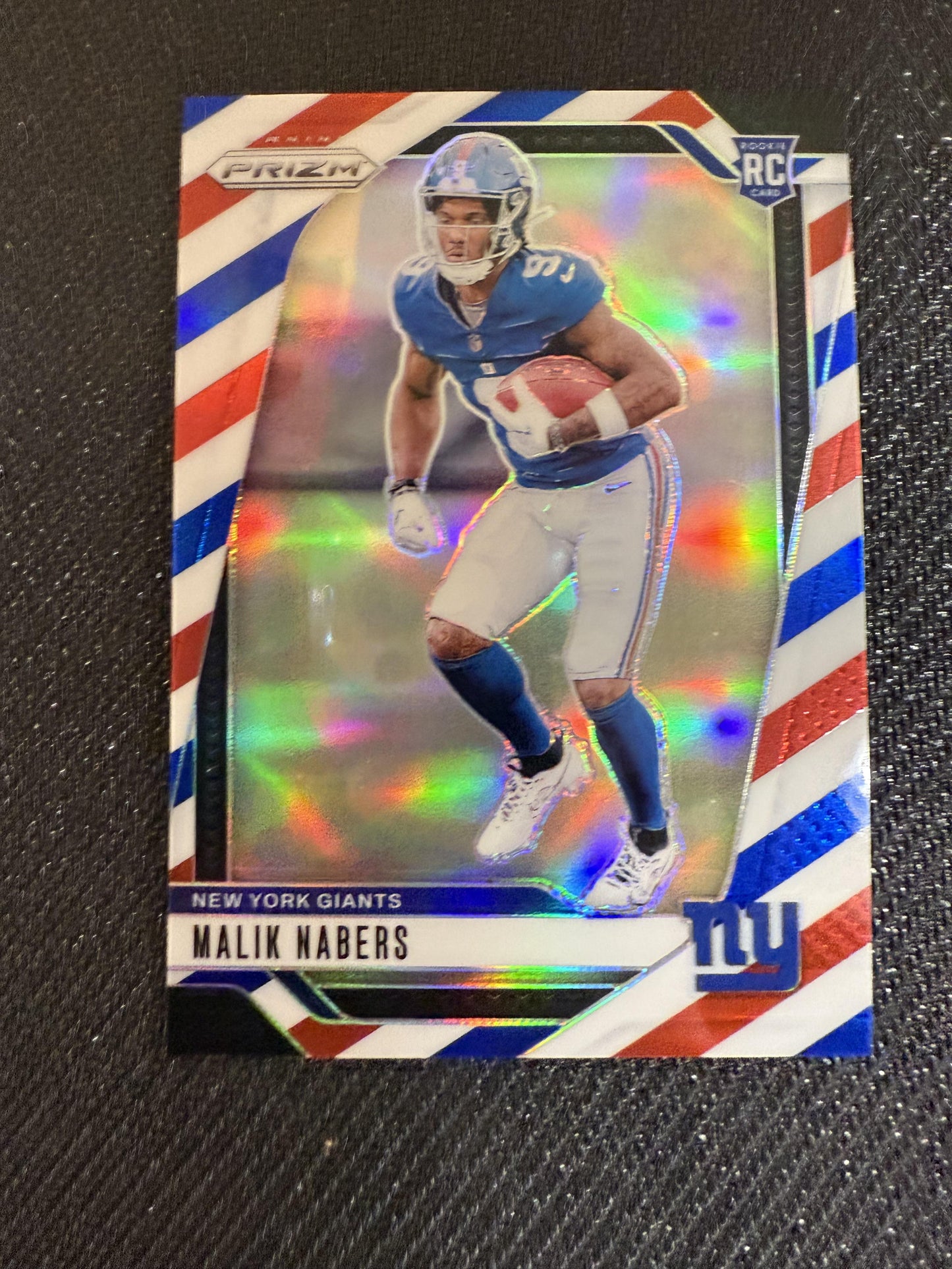 #370 Malik Nabers 2024 Panini Prizm RC Rookie New York Giants Red White and Blue