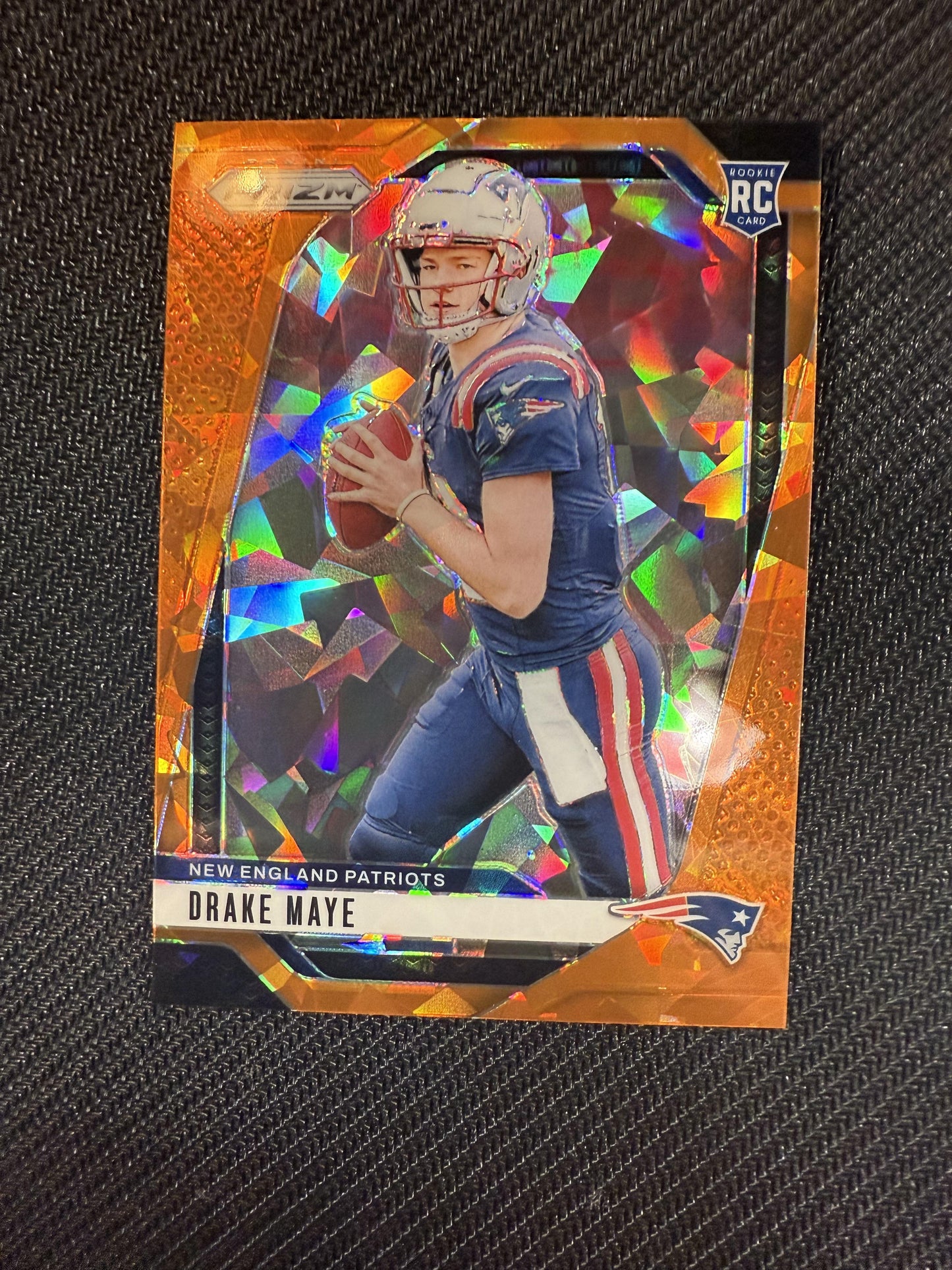 #329 Drake Maye 2024 Panini Prizm RC Rookie Patriots Orange Ice