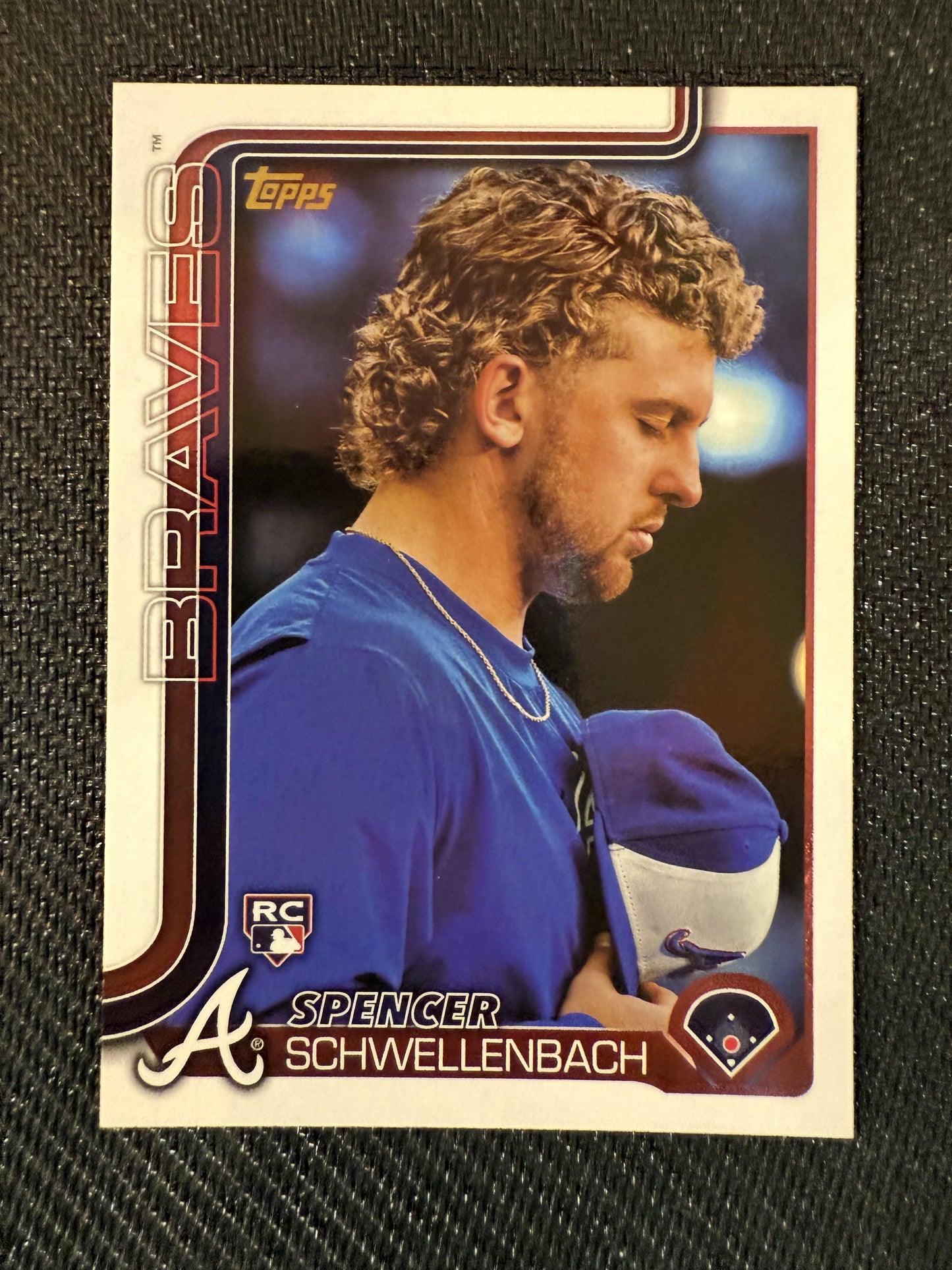 #103 Spencer Schwellenbach 2025 Topps Atlanta Braves Golden Mirror Variation