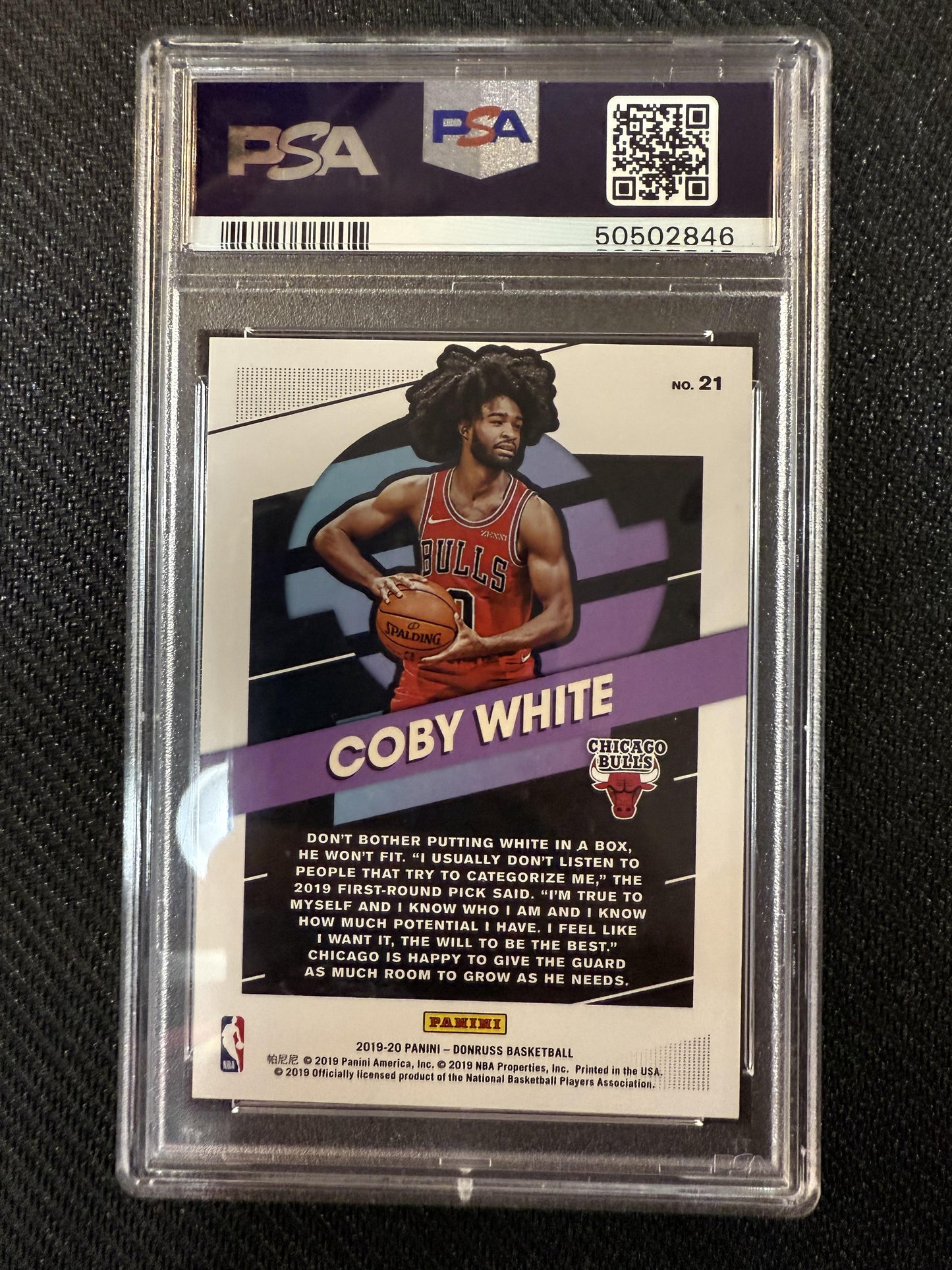 #21 Coby White 2019 Panini Donruss Great X-Pectations 9 MT Red Laser