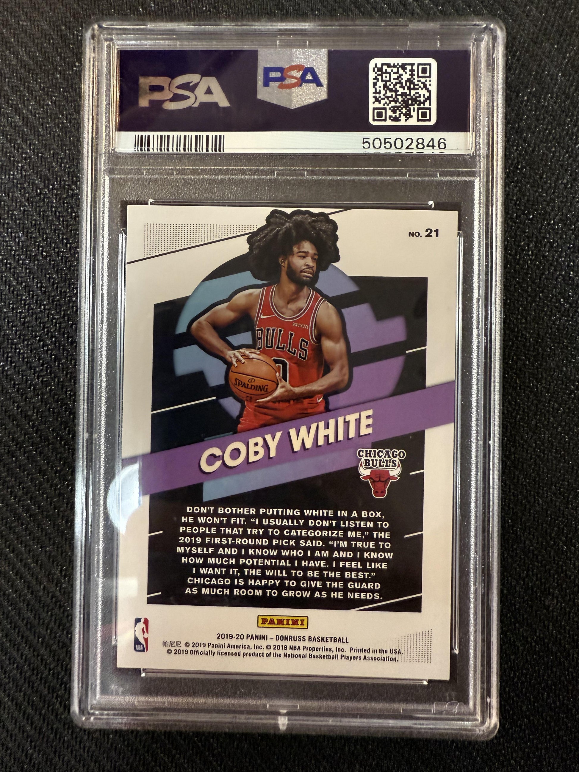 #21 Coby White 2019 Panini Donruss Great X-Pectations 9 MT Red Laser