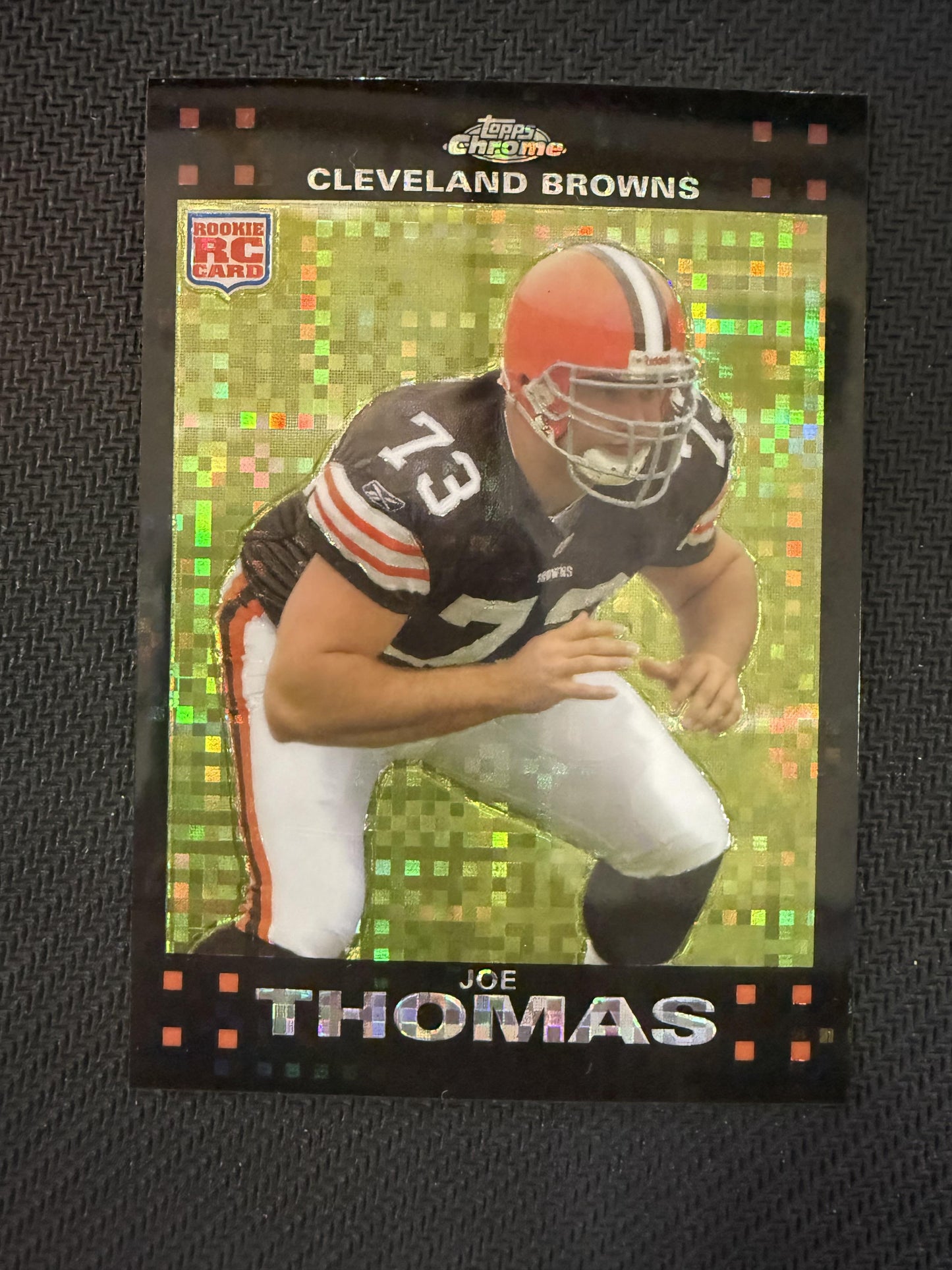#TC264 Joe Thomas 2007 Topps Chrome RC Rookie Cleveland Browns sports Xfractors