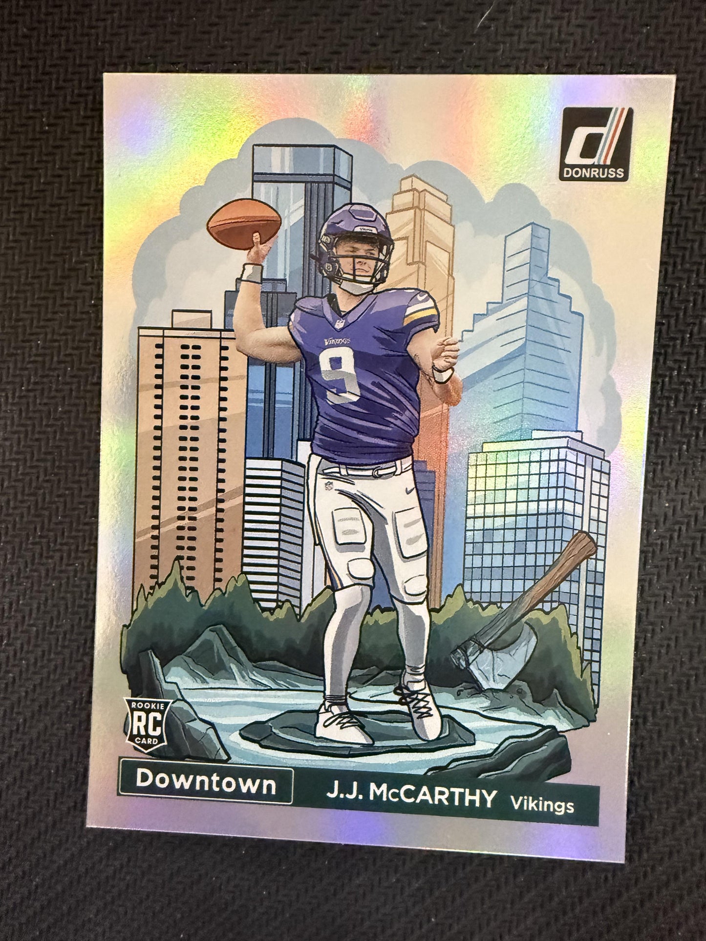 #11 J.J. McCarthy 2024 Donruss Minnesota Vikings sports Downtown! 5x7