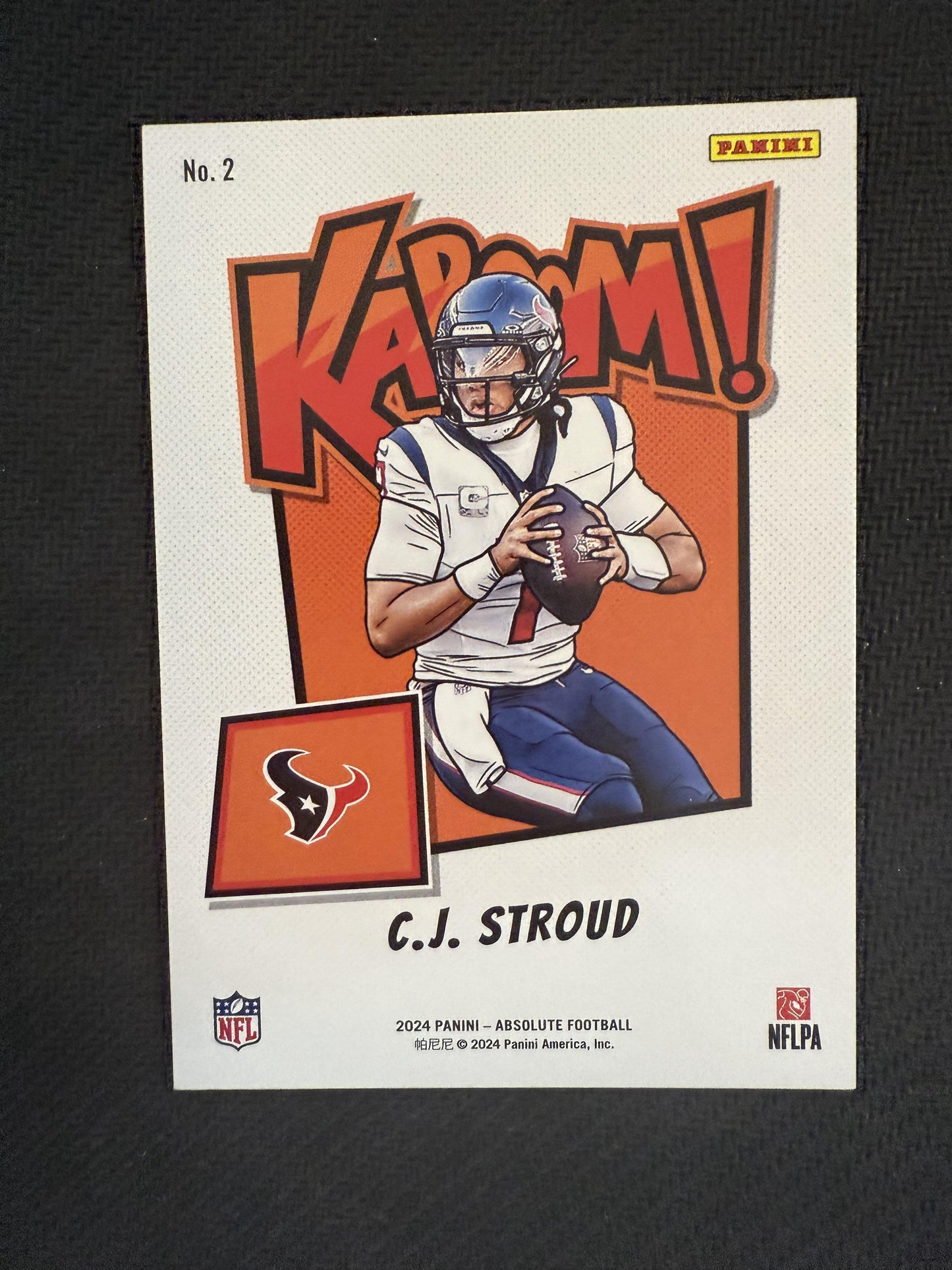 #2 C.J. Stroud 2024 Panini Absolute Houston Texans sports Kaboom Horizontal