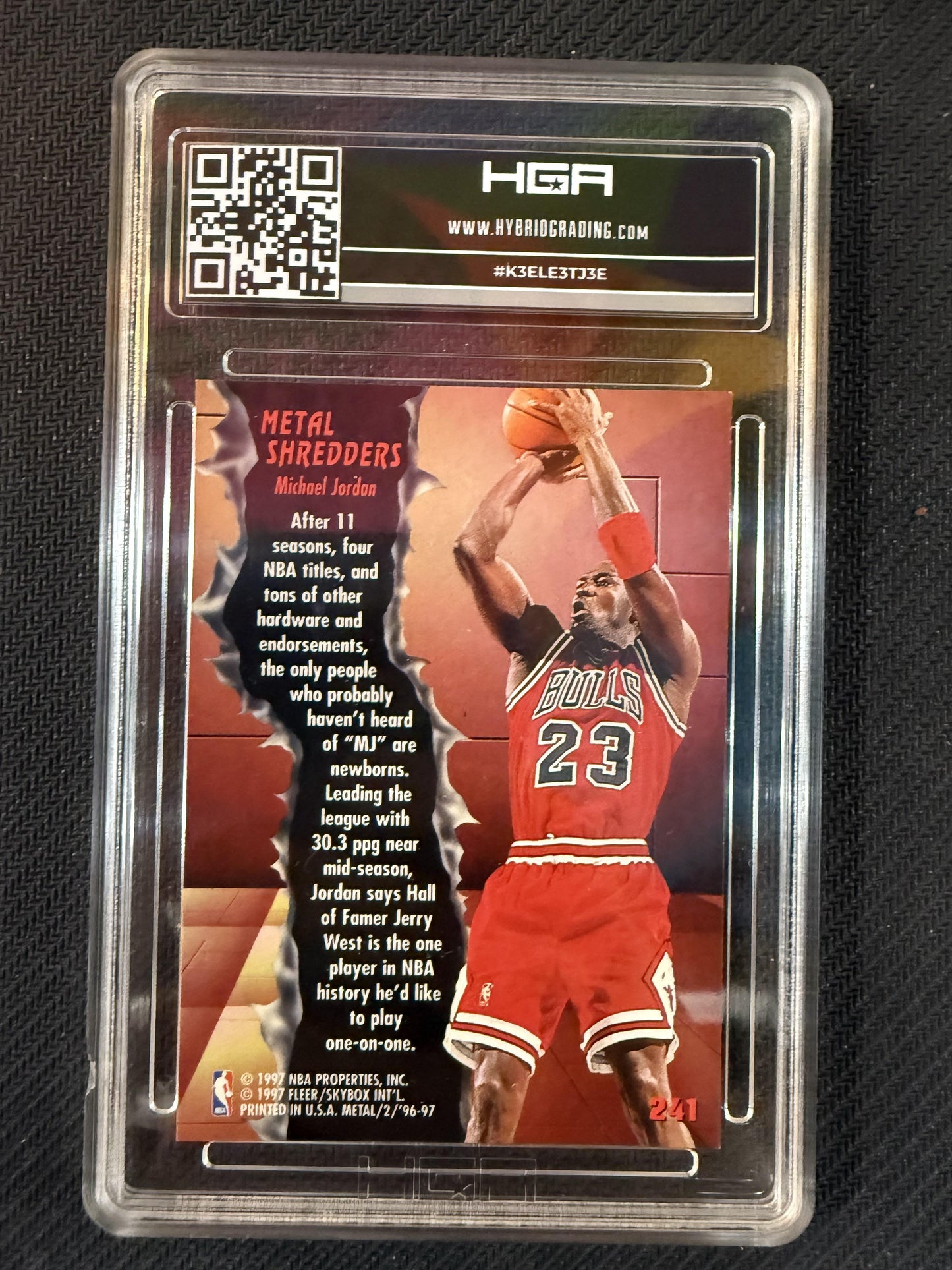 #241 Michael Jordan 1996-97 Metal Chicago Bulls sports