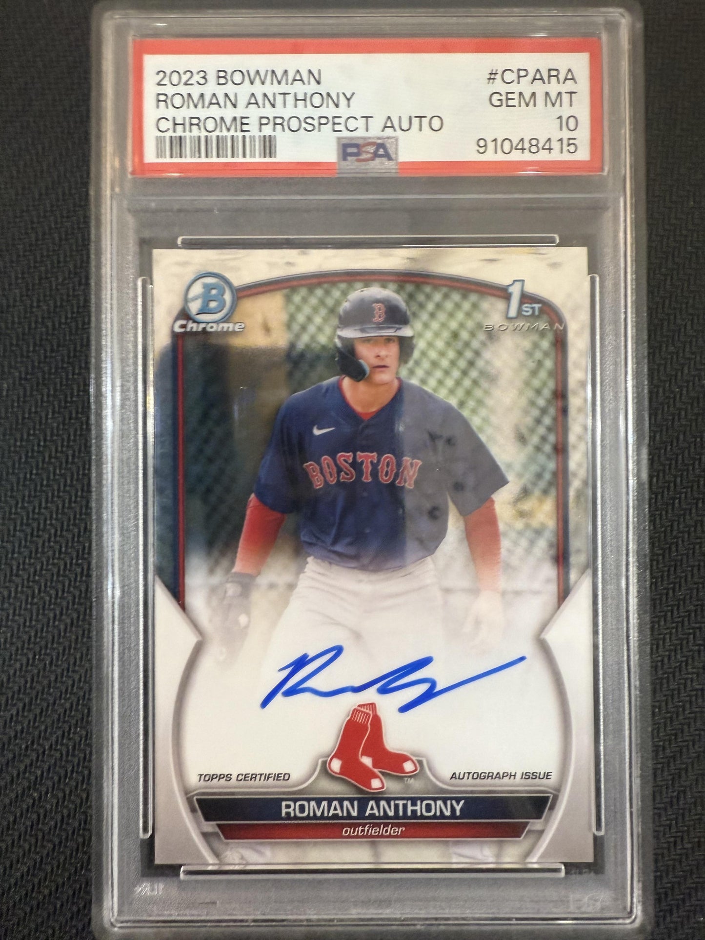 #CPA-RA Roman Anthony 2023 Bowman AU Auto Boston Red Sox Chrome Prospects Auto