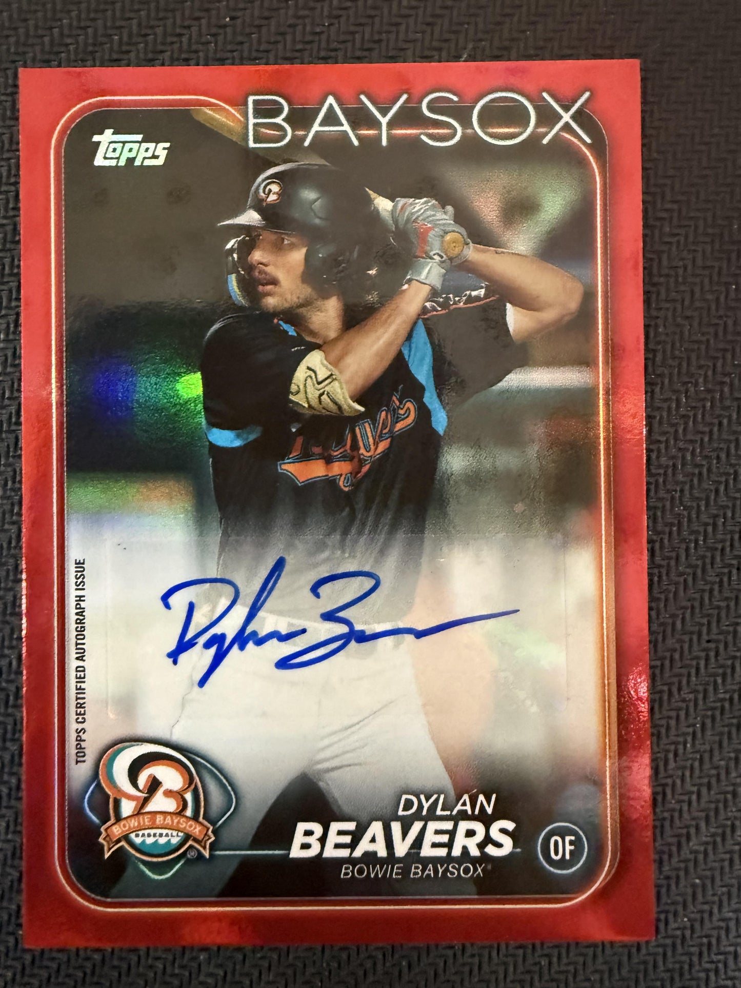 #PD-156 Dylan Beavers 2024 Topps Pro Debut SN,AU Auto #/50 Baysox Auto Gold