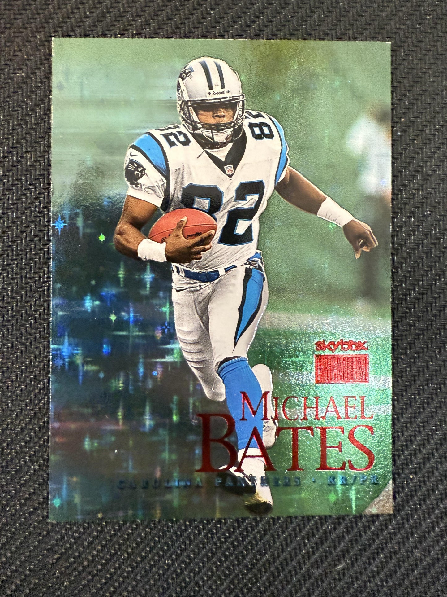 #33 Michael Bates 1999 SkyBox Premium /30 Carolina Panthers Shining Star Rubies