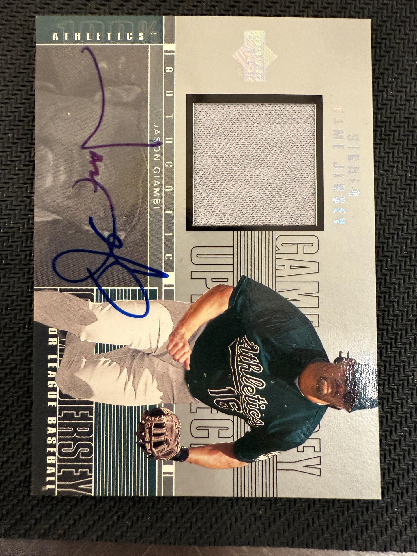 # H-JG Jason Giambi 2000 Upper Deck Signed Game Jersey