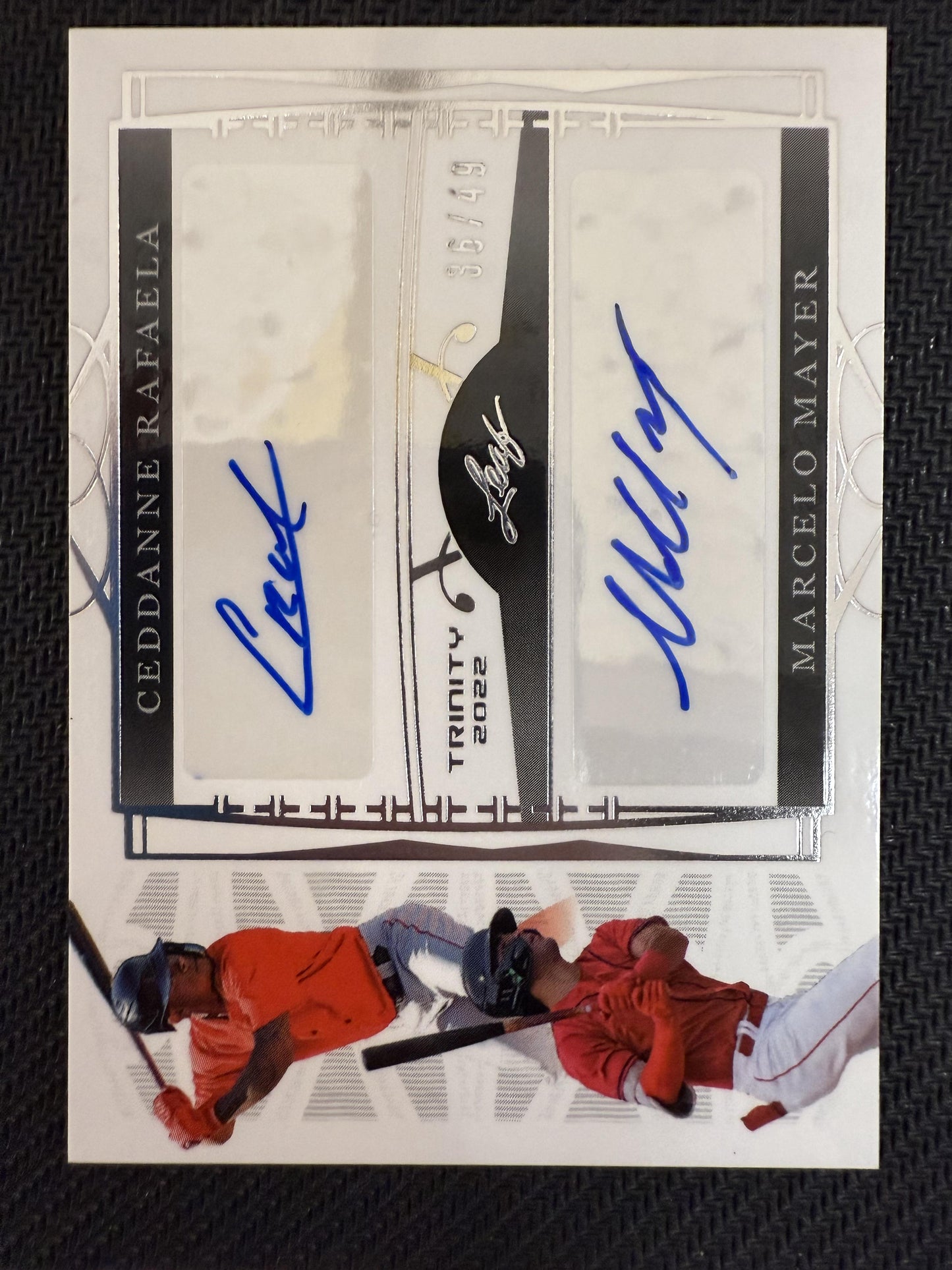 #DA-5 Rafaela / Marcelo Mayer 2022 Leaf Trinity Auto /49 Dual Foil Silver