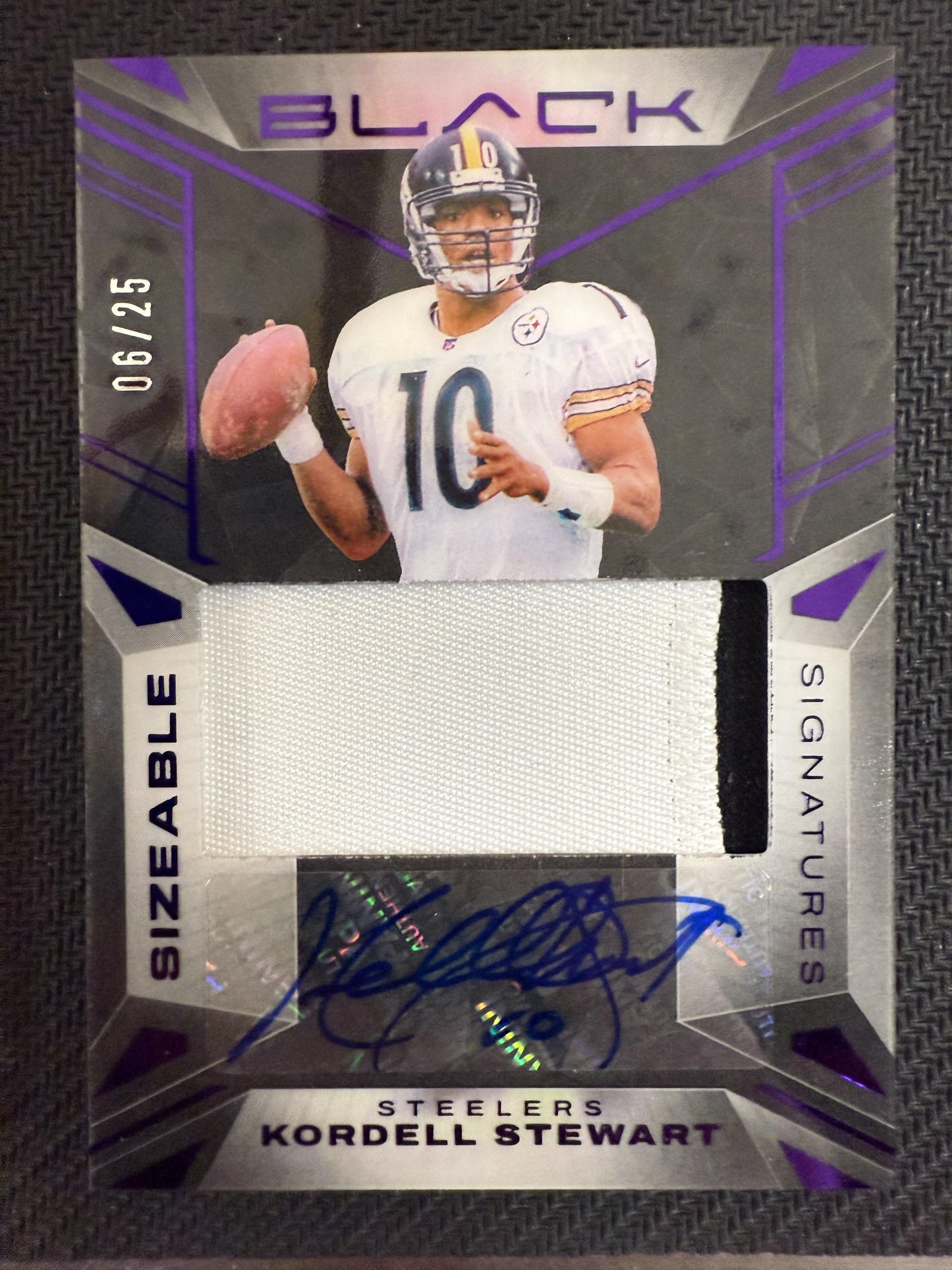 #SS-KST Kordell Stewart 2024 Panini Black Sizeable Signatures /25