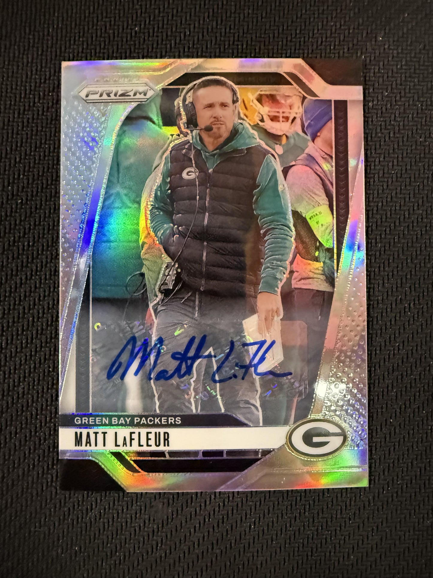 #108 Matt LaFleur 2024 Panini Prizm AU Auto Green Bay Packers Autographs Silver