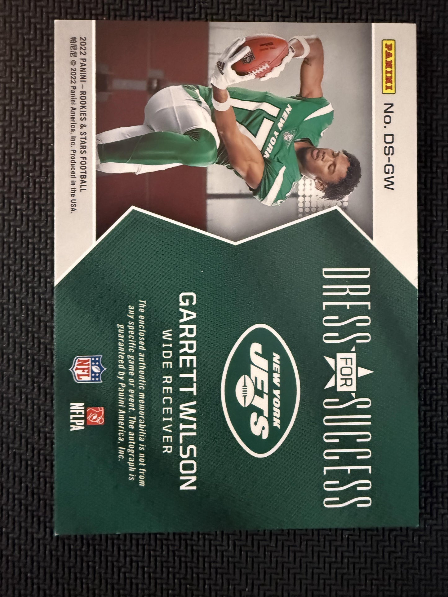 #DS-GW Garrett Wilson 2022 Panini Rookies & Stars Auto /99 Dress for Success
