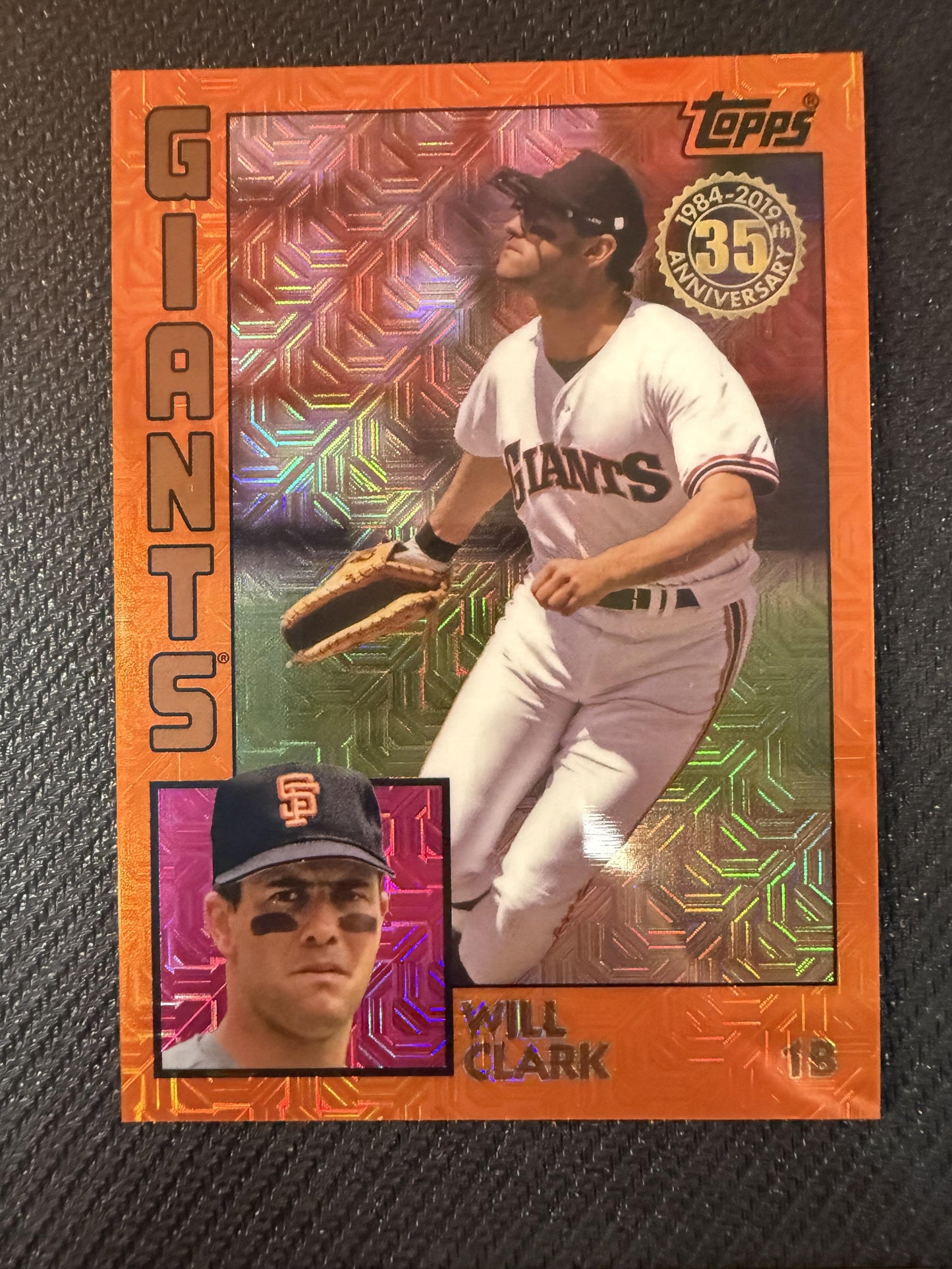 #T84-29 Will Clark 2019 Topps Giants 1984 35th Silver Pack ORANGE /25