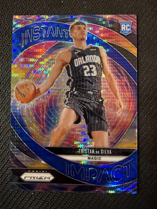 #20 Tristan da Silva 2024-25 Panini Prizm /99 Magic Instant Impact Blue Pulsar