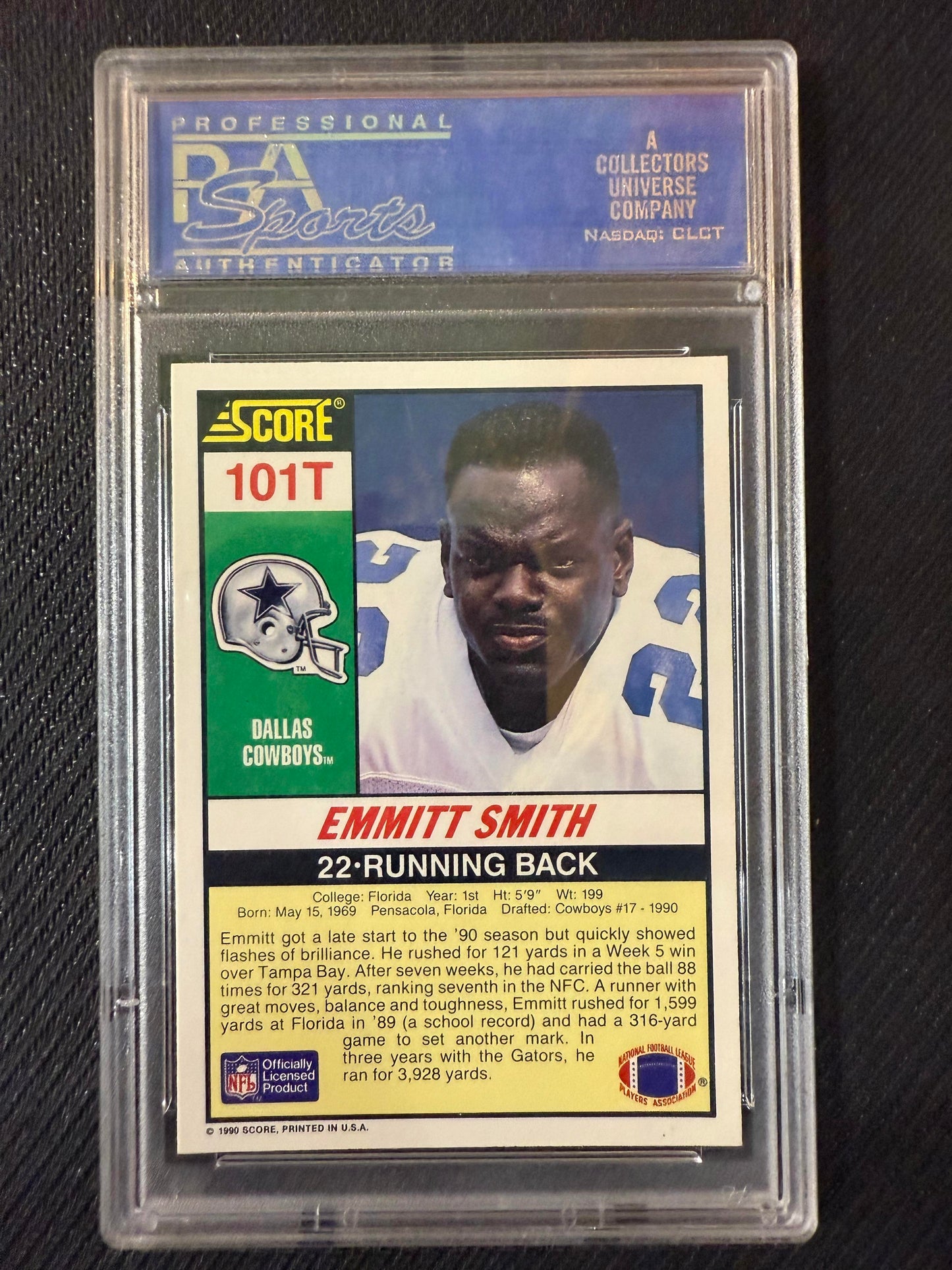 #101T Emmitt Smith 1990 Score Rookie & Traded RC Rookie Dallas Cowboys sports