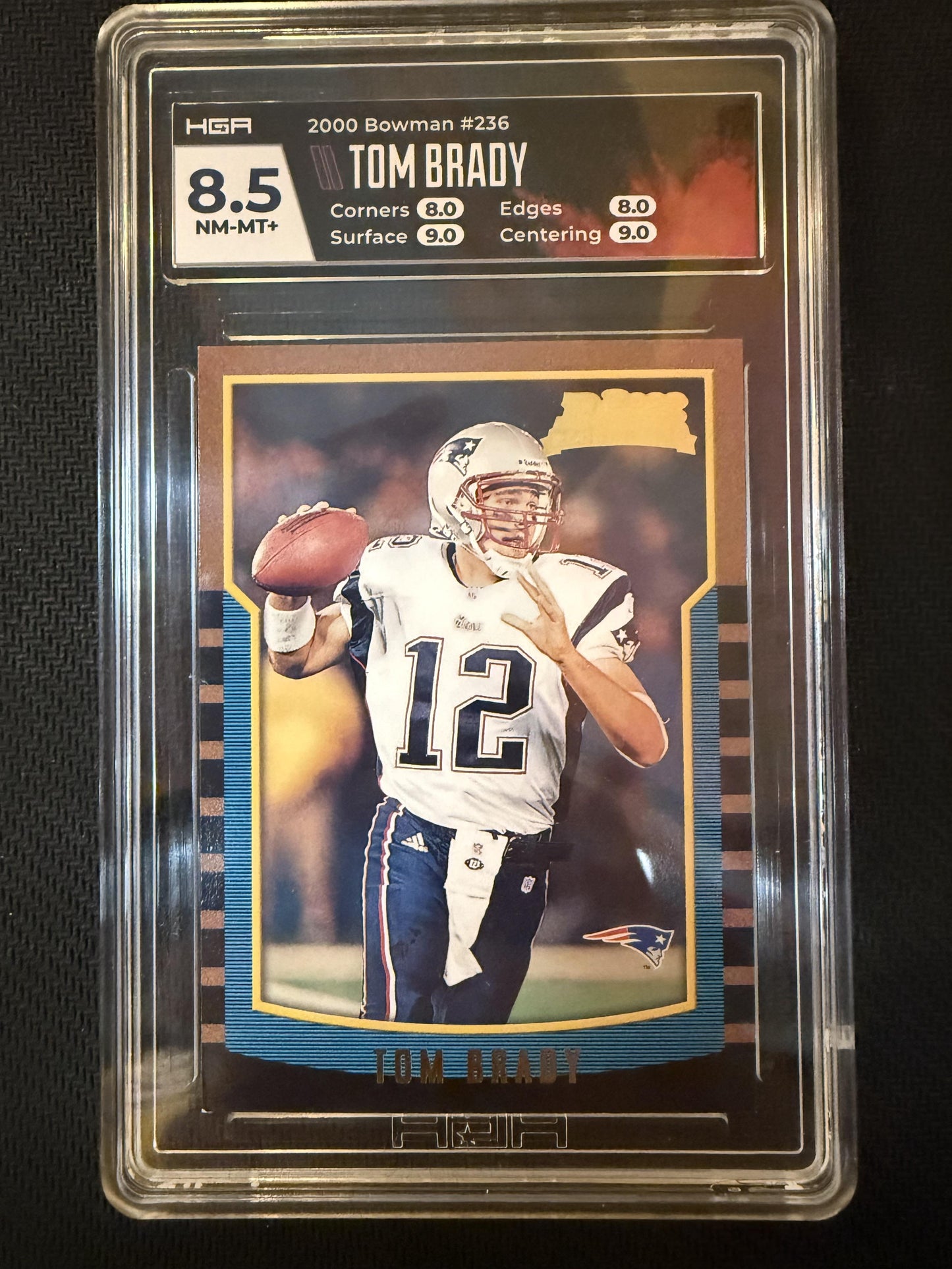 #236 Tom Brady 2000 Bowman Chrome RC Rookie New England Patriots sports