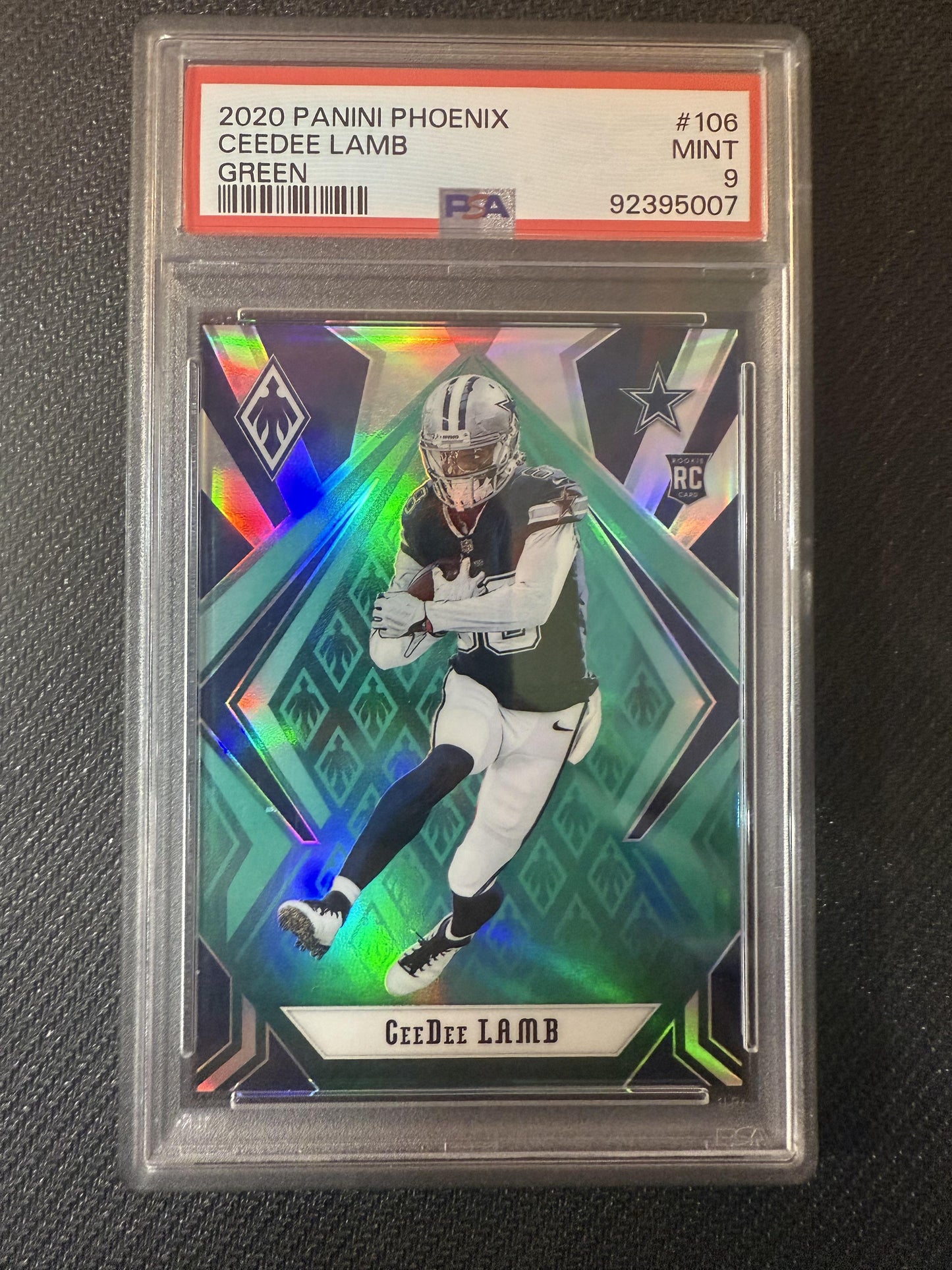 #106 CeeDee Lamb 2020 Panini Phoenix SN,RC Rookie #/25 Dallas Cowboys Green