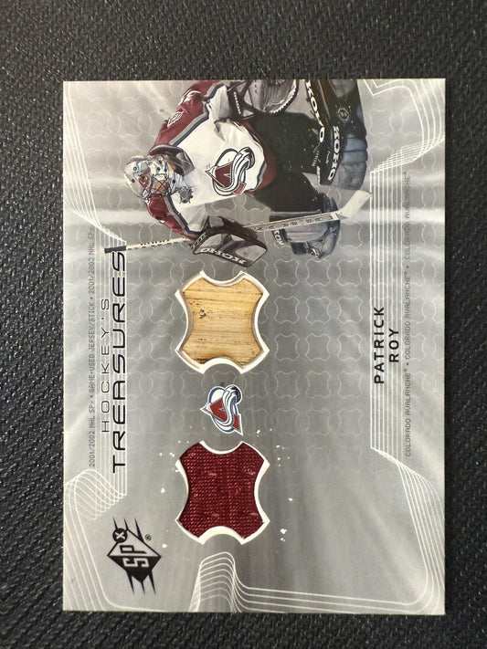 #HT-PR Patrick Roy 2001-02 SPx MEM Colorado Avalanche sports Hockey Treasures