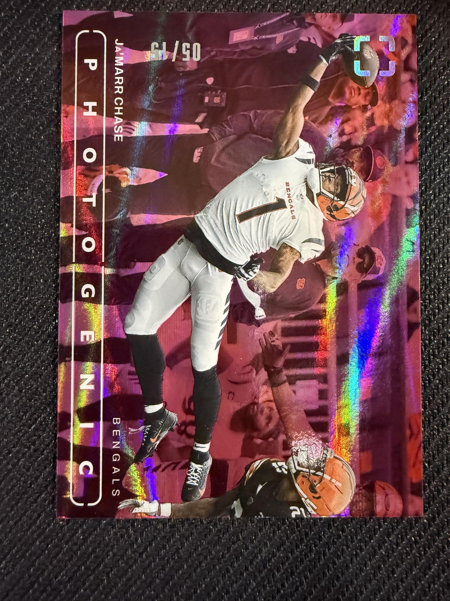 #1 Ja'Marr Chase 2024 Panini Photogenic SN #/15 Cincinnati Bengals sports Pink