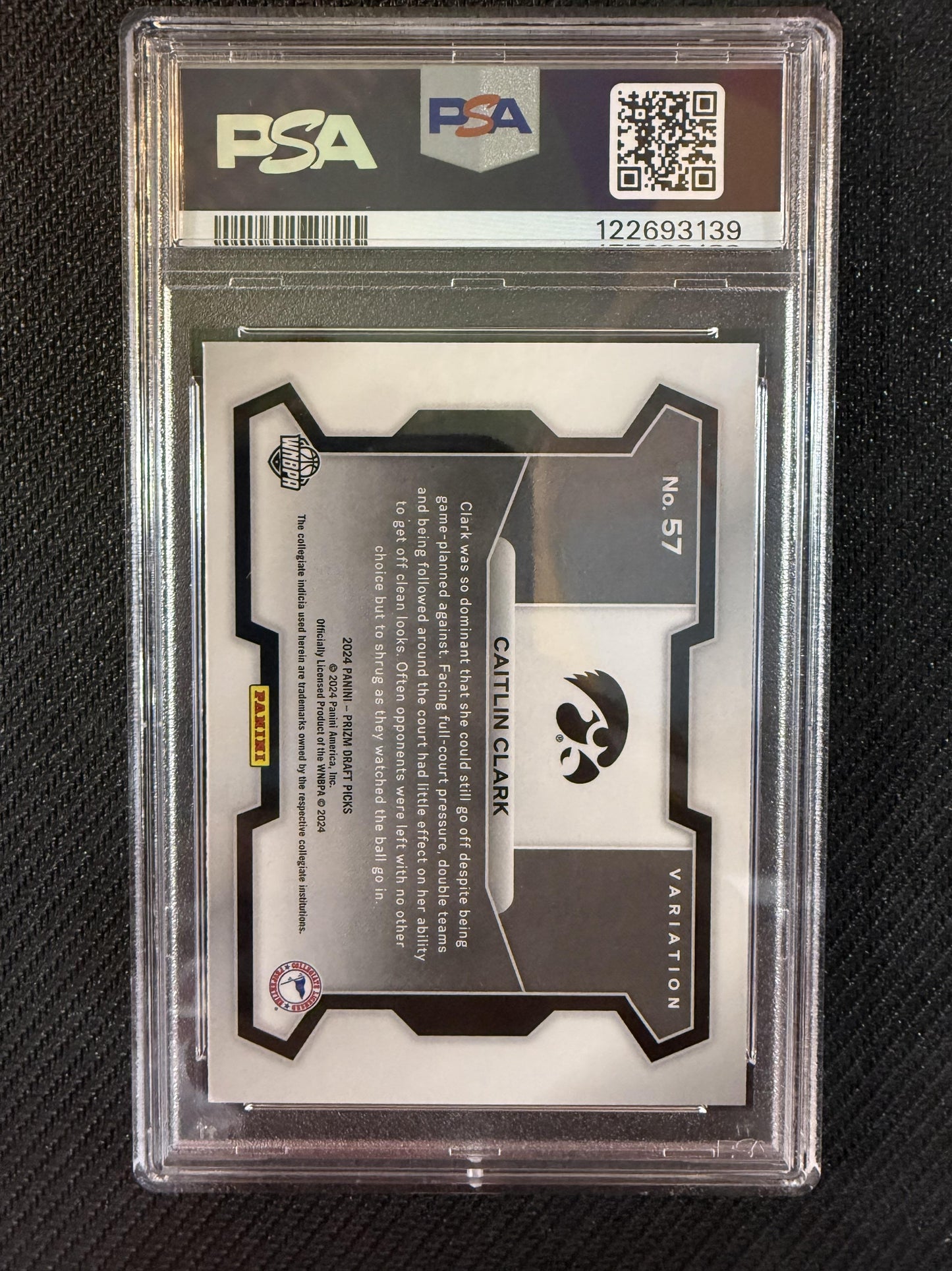 #57b Caitlin Clark 2024 Panini Prizm Draft Picks Iowa Hawkeyes sports