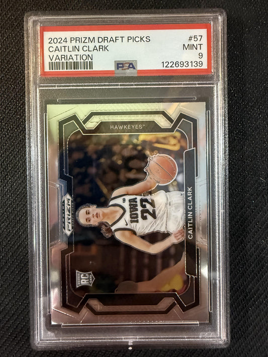#57b Caitlin Clark 2024 Panini Prizm Draft Picks Iowa Hawkeyes sports