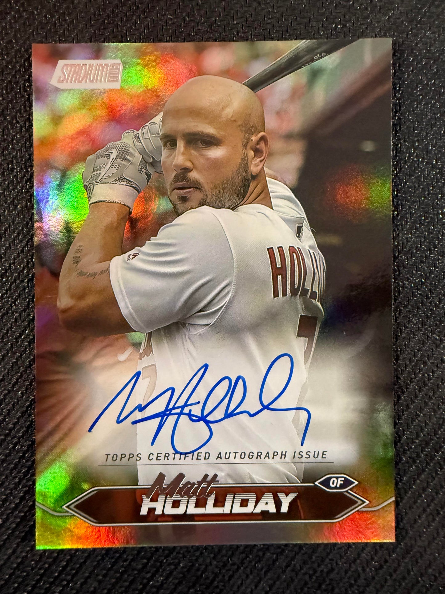#SCBA-MH Matt Holliday 2024 Stadium Club Auto #/10 Cardinals Rainbow Foilboard
