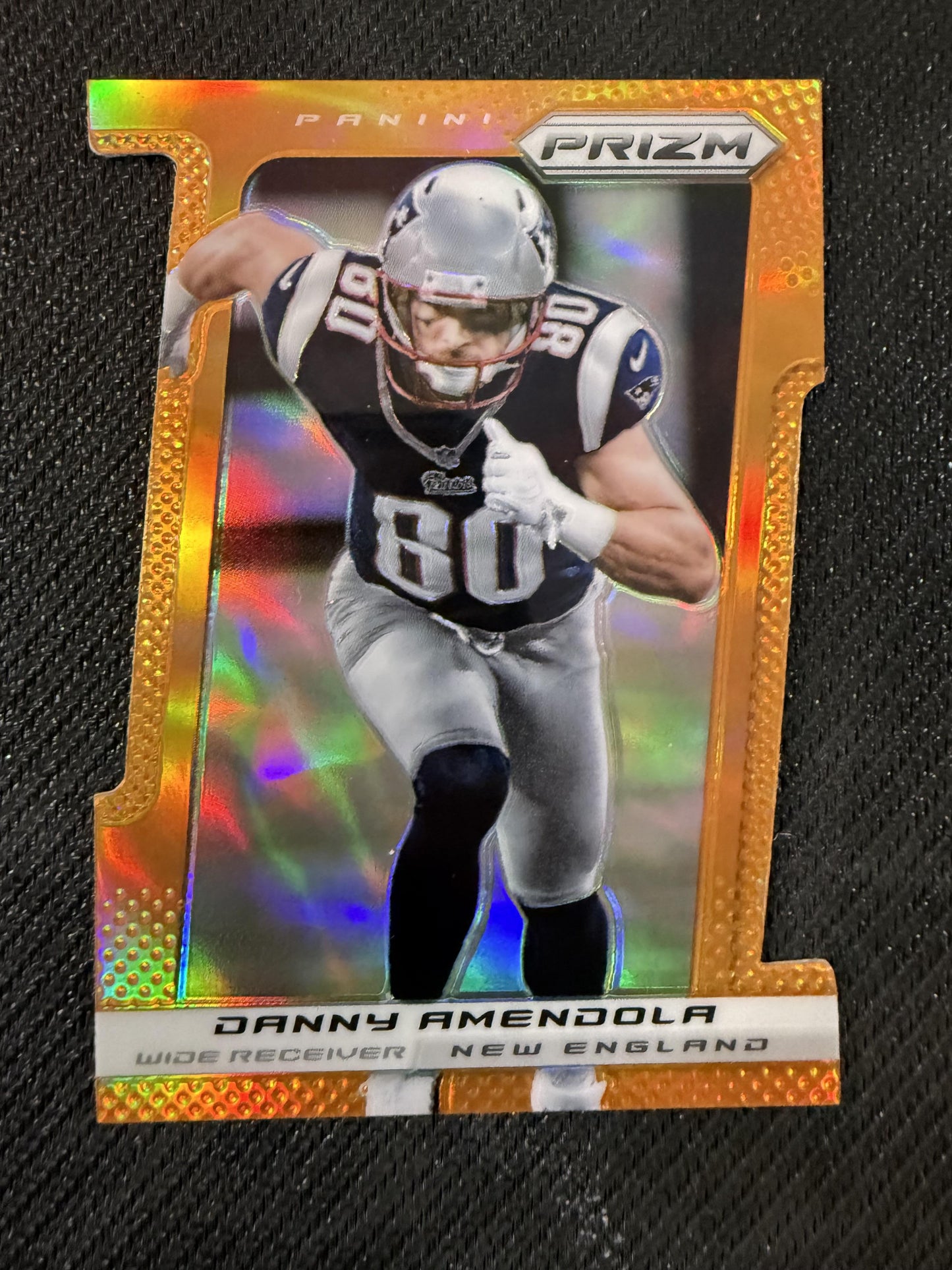 #65 Danny Amendola 2013 Panini Prizm SN #/50 New England Patriots Orange Die Cut