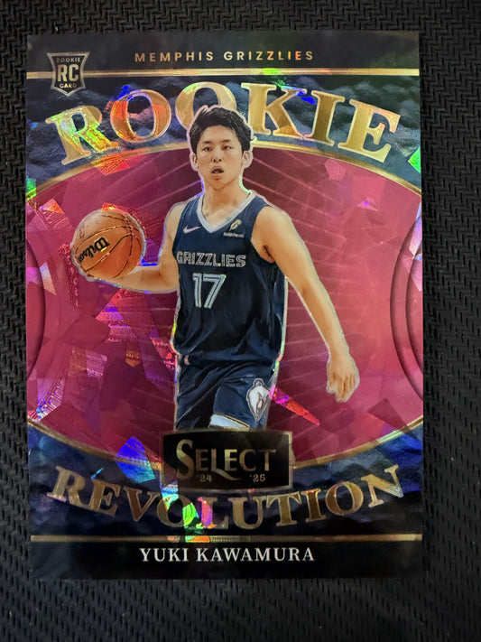 #20 Yuki Kawamura 2024-25 Panini Select /99 Grizzlies Rookie Revolution Pink Ice
