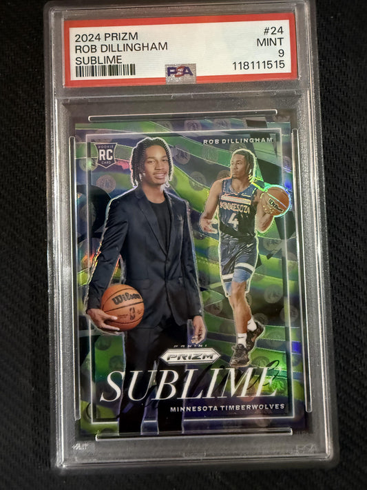 #24 Rob Dillingham 2024-25 Panini Prizm Minnesota Timberwolves sports Sublime