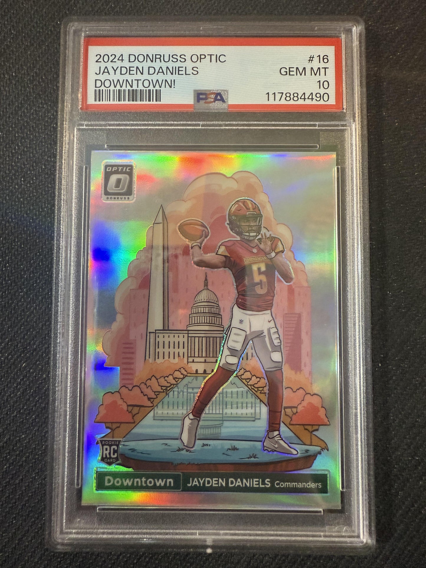 #16 Jayden Daniels 2024 Donruss Optic Washington Commanders sports Downtown!