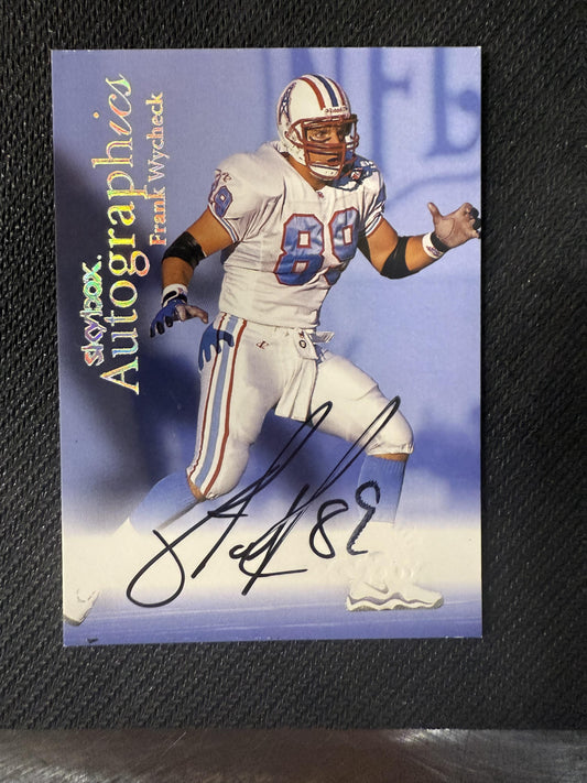 #NNO Frank Wycheck 1999 SkyBox Premium AU Auto Tennessee Titans Autographics