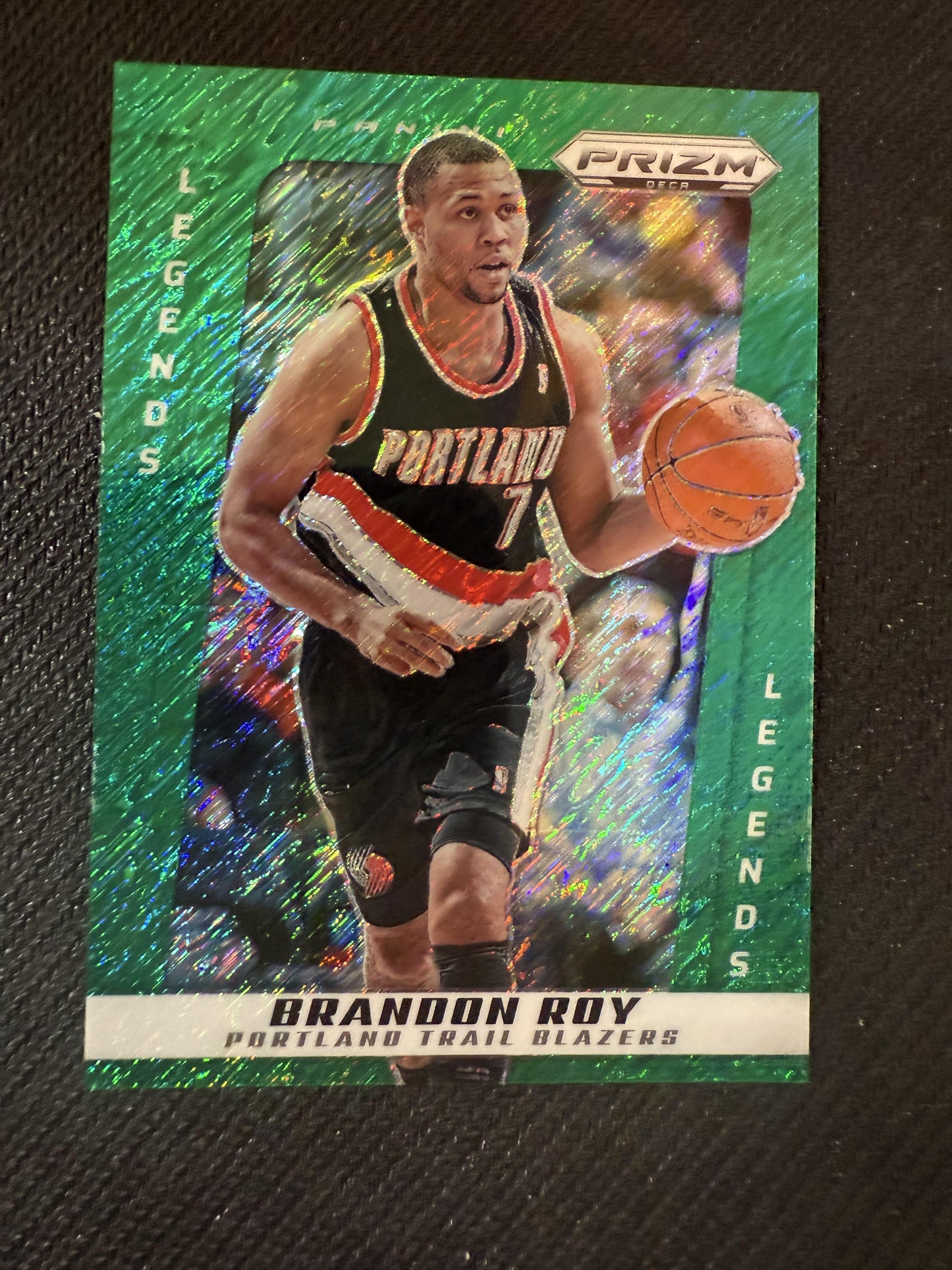 #233 Brandon Roy 2024 Panini Prizm Deca /12 Blazers Green Shimmer FOTL