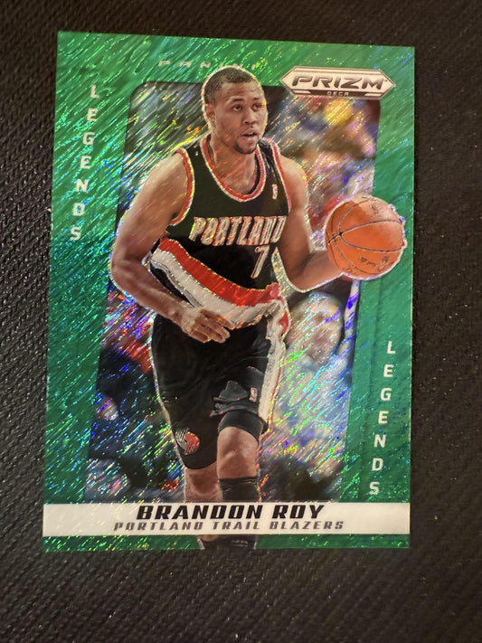 #233 Brandon Roy 2024 Panini Prizm Deca /12 Blazers Green Shimmer FOTL