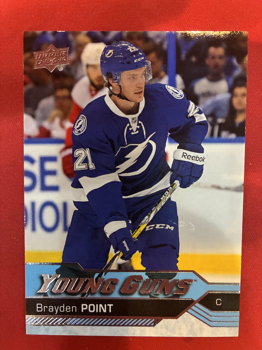 #205 Brayden Point 2016-17 Upper Deck RC Rookie Tampa Bay Lightning sports