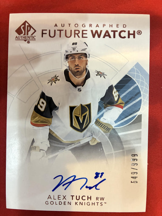 #119 Alex Tuch 2017-18 SP Authentic SN,RC,AU Rookie Auto #/999 Golden Knights
