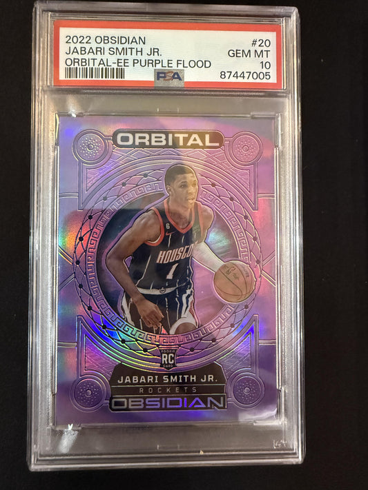 #20 Jabari Smith Jr. 2022-23 Panini Obsidian /49 Orbital Purple Flood