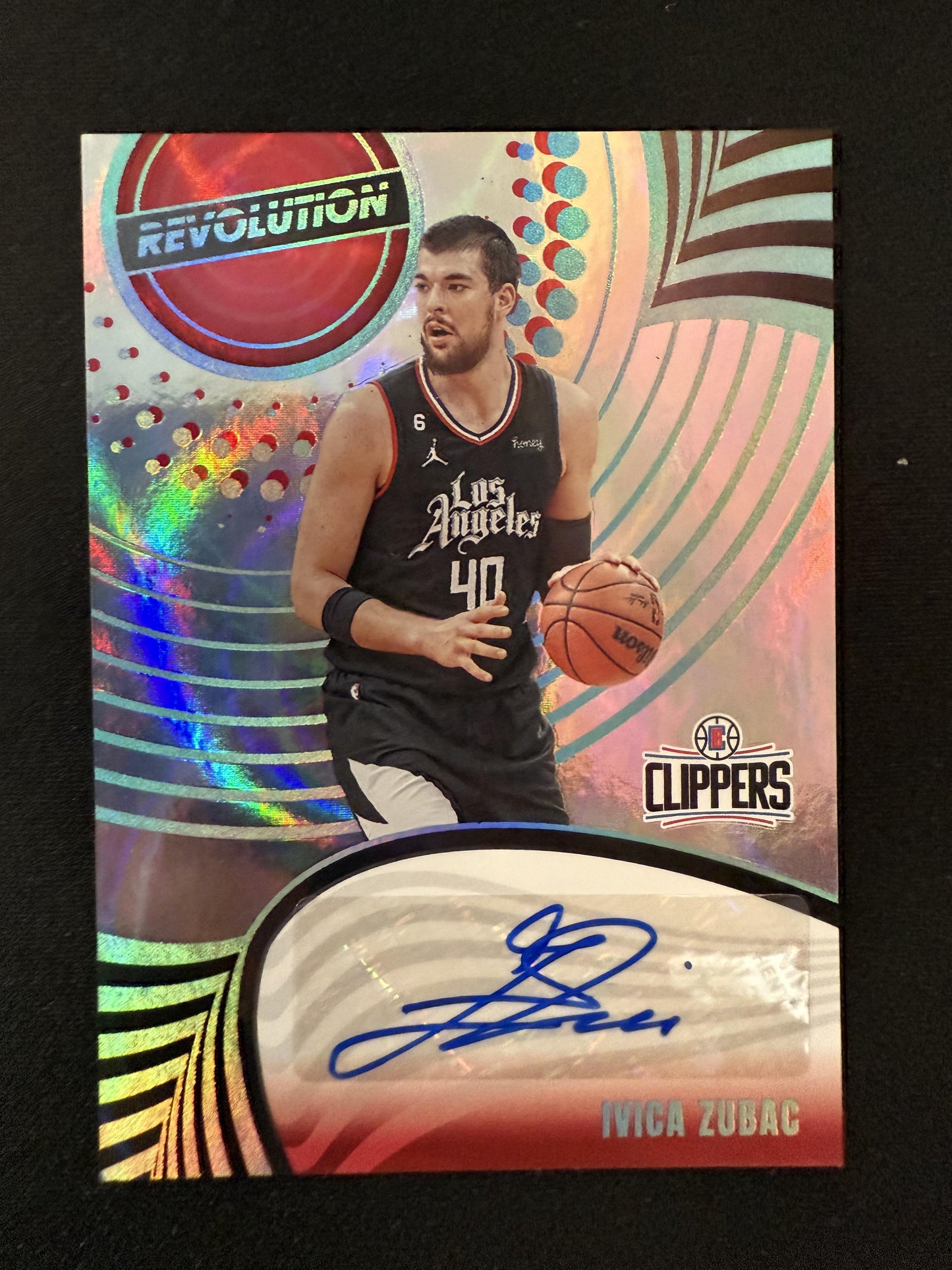 #A-IZL Ivica Zubac 2023-24 Panini Revolution /25 Clippers Autographs Infinite