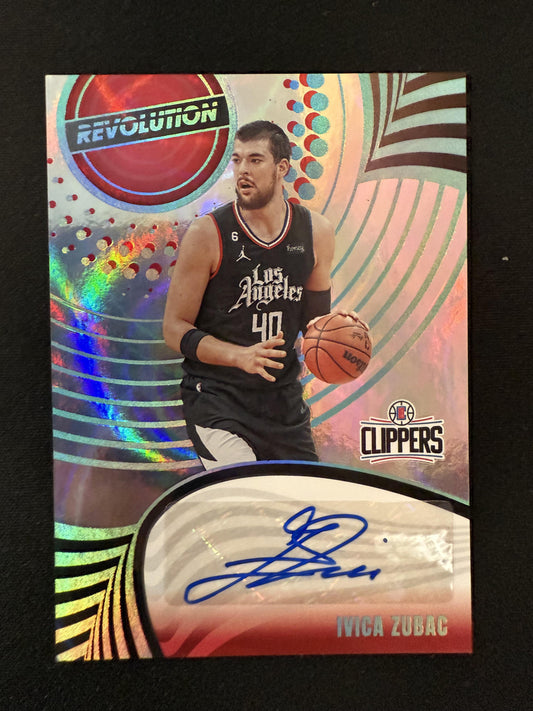 #A-IZL Ivica Zubac 2023-24 Panini Revolution /25 Clippers Autographs Infinite