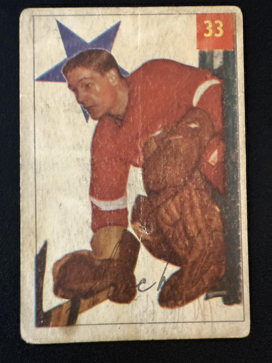 #33 Terry Sawchuk 1954-55 Parkhurst Detroit Red Wings sports