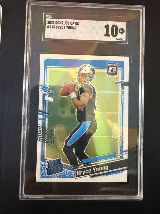 #213 Bryce Young 2023 Donruss Optic RC Rookie Carolina Panthers sports