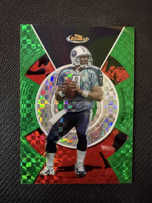 #44 Steve McNair 2005 Finest SN #/50 Tennessee Titans sports Green Xfractors