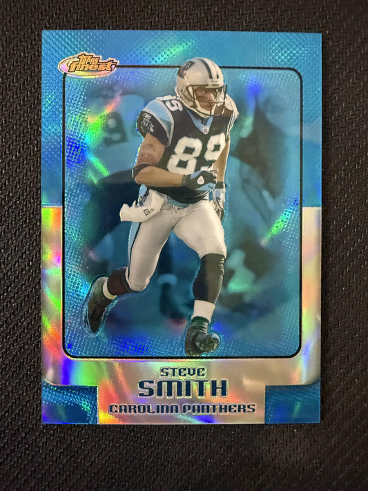 #17 Steve Smith 2006 Finest SN #/299 Carolina Panthers sports Blue Refractors