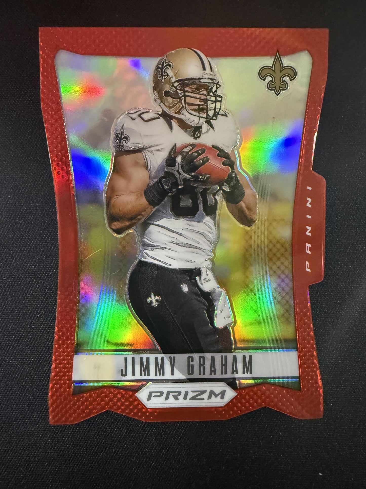 #120 Jimmy Graham 2012 Panini Prizm New Orleans Saints sports Prizms Red