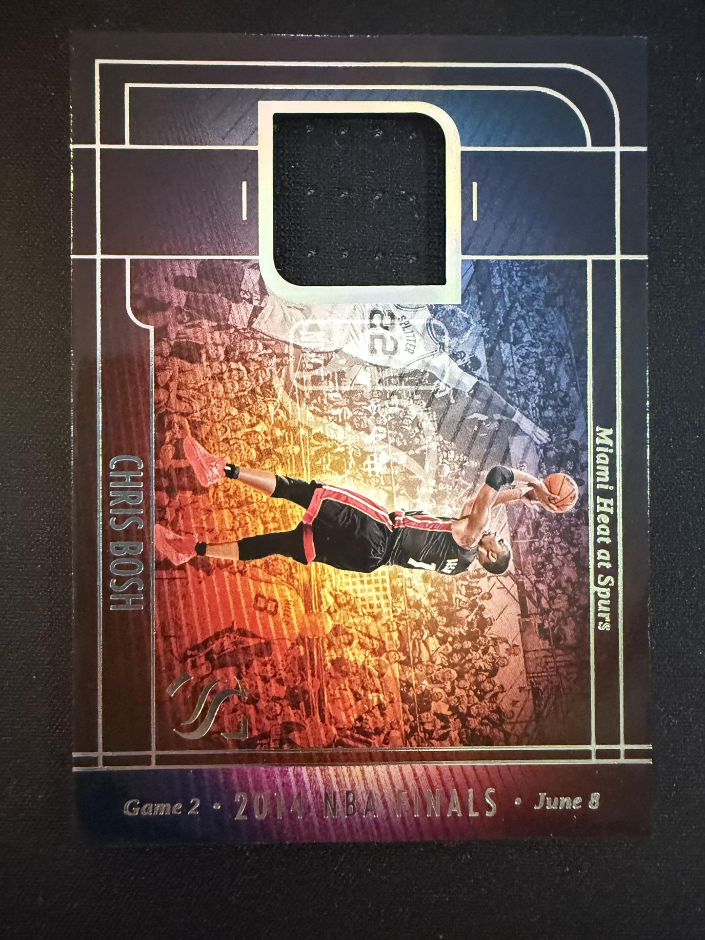 #FM-CBS CHRIS BOSH 2024 PANINI SILHOUETTE 2014 NBA FINALS PATCH