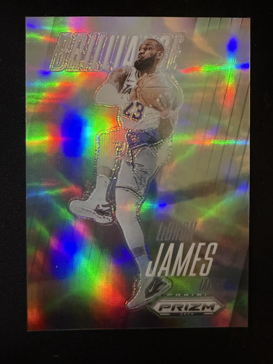 #16 LeBron James 2024-25 Panini Prizm Deca Los Angeles Lakers Brilliance Silver