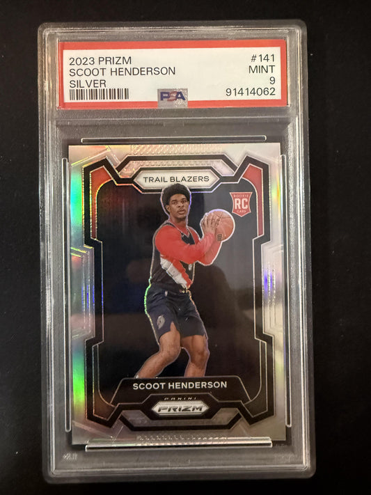 #141 Scoot Henderson 2023-24 Panini Prizm RC Rookie Trail Blazers Silver