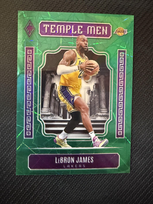 #2 LeBron James 2023-24 Panini Phoenix SN #/175 Lakers Temple Men Green Lazer